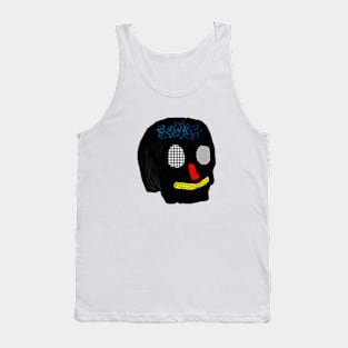 Skull Aesthetic | peaceful | Skull with checkerboard eyes Tank Top